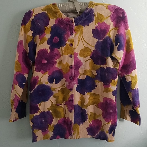 Colorful Floral Cardigan Med - Picture 8 of 13